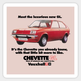 VAUXHALL CHEVETTE - advert Sticker